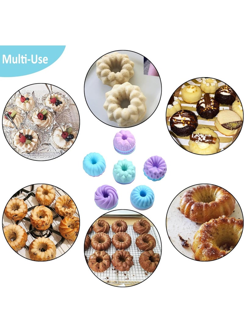 Bukela 54 Pieces Silicone Baking Pans Set, 10 Silicone Cake Molds, Loaf Pan and Muffin Pans, Non-Stick Baking Cup, with Measuring Cups and Spoons Set, Grey - Image 4